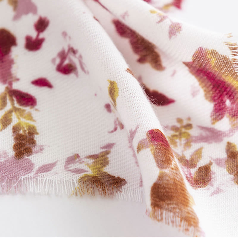 Buddha Stonesチベット 花柄 落ち葉 プリント ショール 秋冬 あったか 旅行用 スカーフ ラップ - image 8