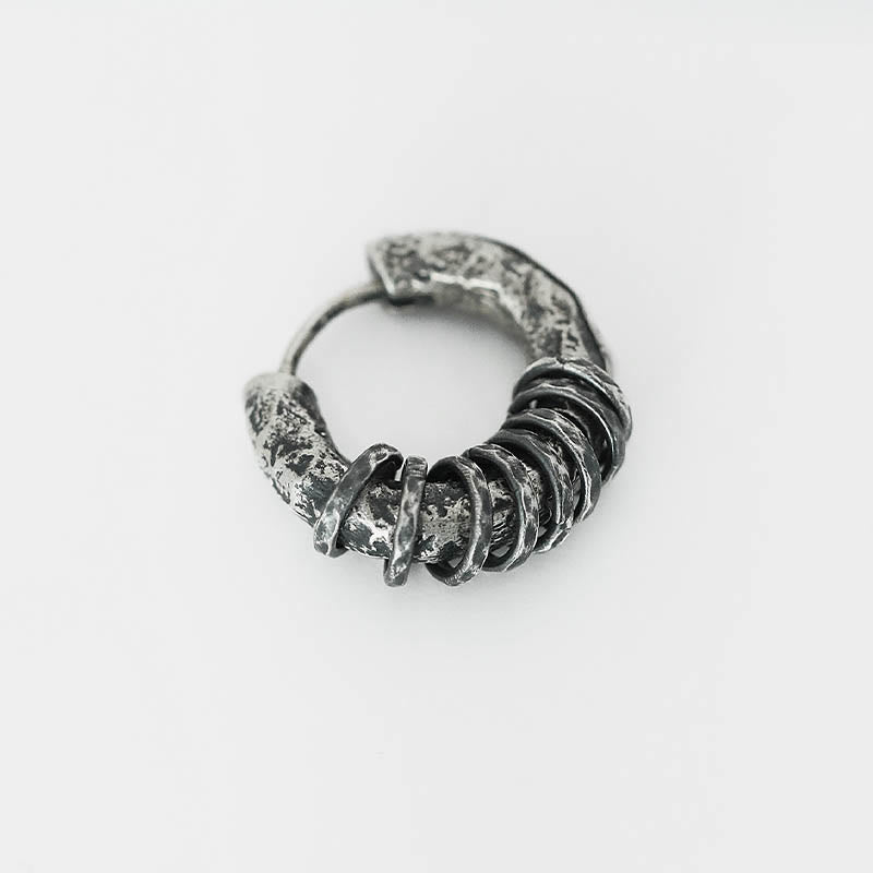 Buddha Stones925スターリングシルバー 手打ちプロテクションイヤリング