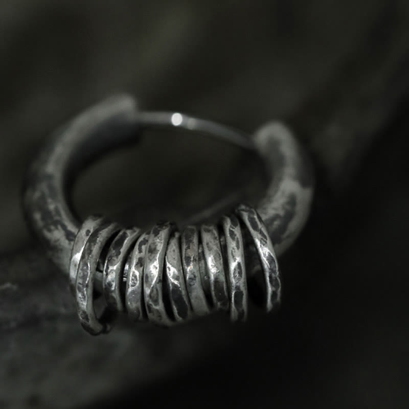 Buddha Stones925スターリングシルバー 手打ちプロテクションイヤリング