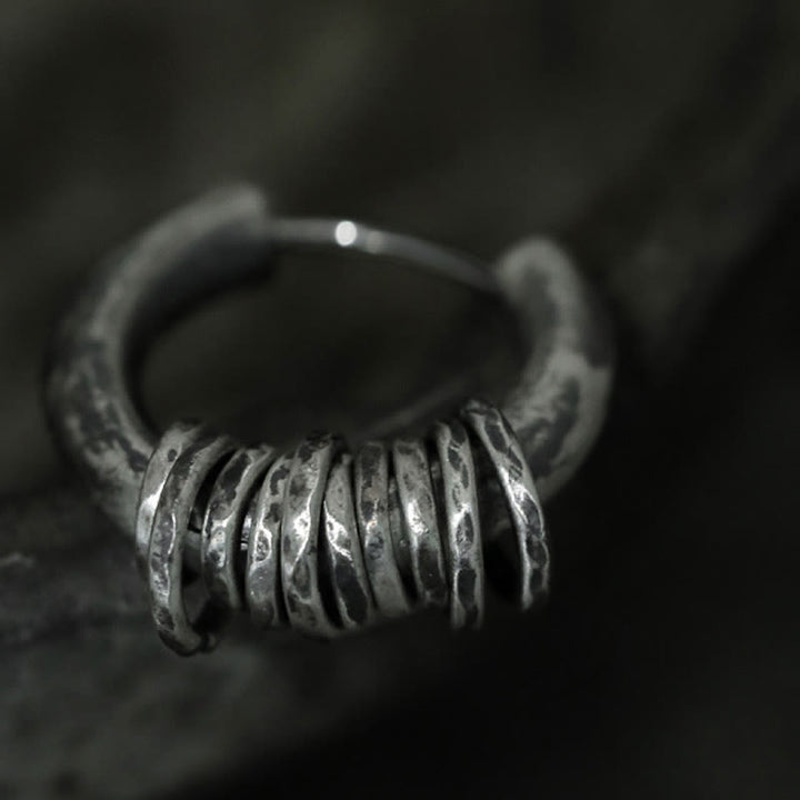 Buddha Stones925スターリングシルバー 手打ちプロテクションイヤリング