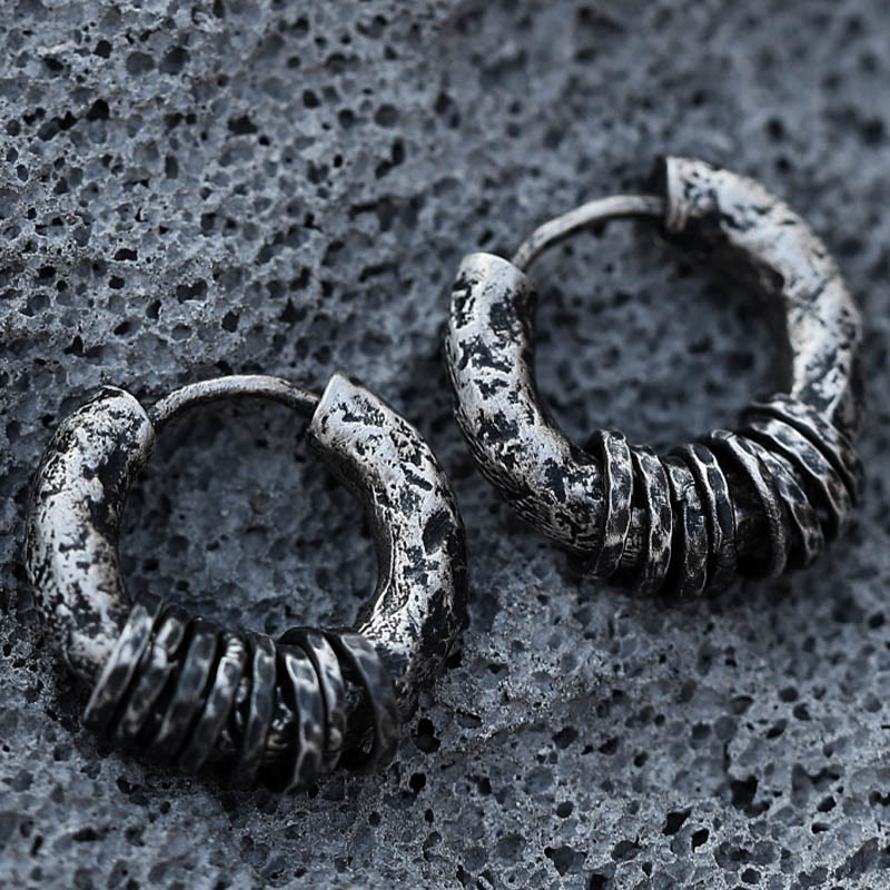 Buddha Stones925スターリングシルバー 手打ちプロテクションイヤリング