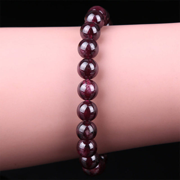Buddha Stones天然ガーネットビーズ パッションブレスレット - image 3