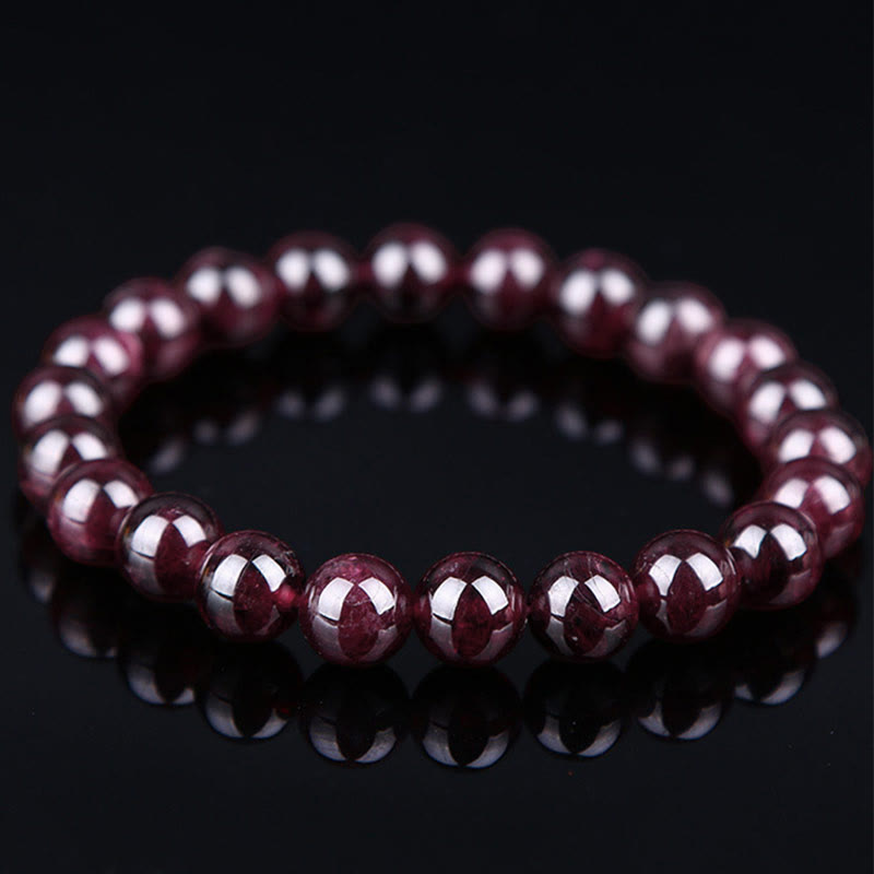 Buddha Stones天然ガーネットビーズ パッションブレスレット