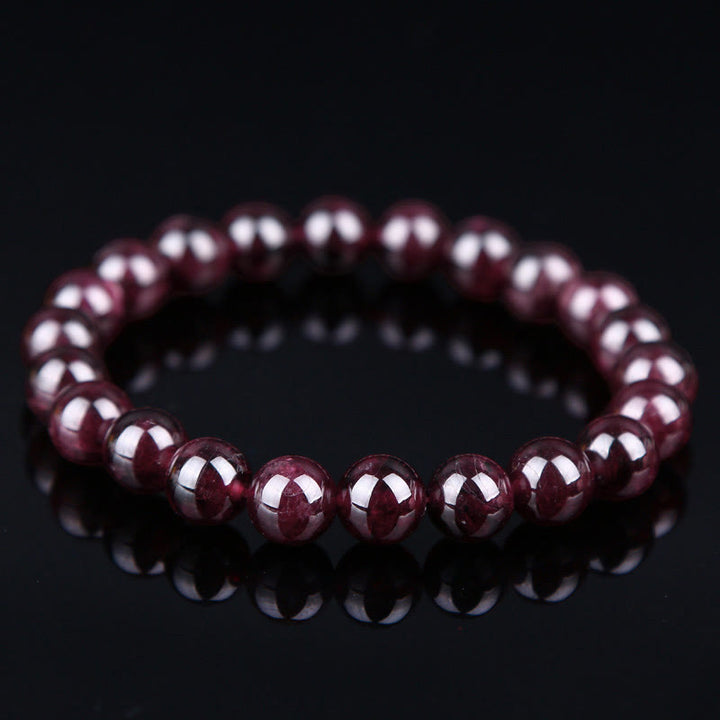 Buddha Stones天然ガーネットビーズ パッションブレスレット - 13～14mm - image 0
