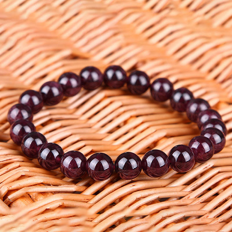 Buddha Stones天然ガーネットビーズ パッションブレスレット