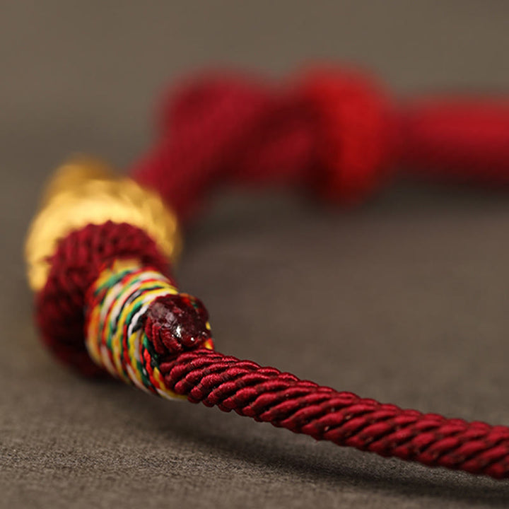 Buddha Stones999ゴールド 蛇年デザイン 手作り 幸運のお守り ロープ編みブレスレット - image 10