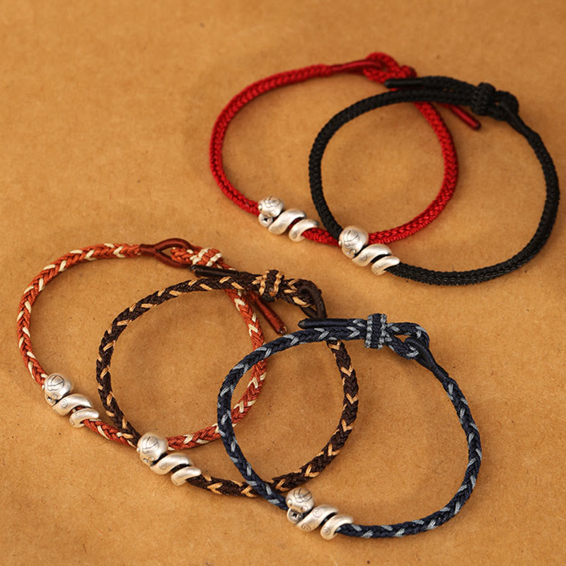 Buddha Stones999スターリングシルバー 蛇年 ハンドメイド銅貨守護編みブレスレット - image 19