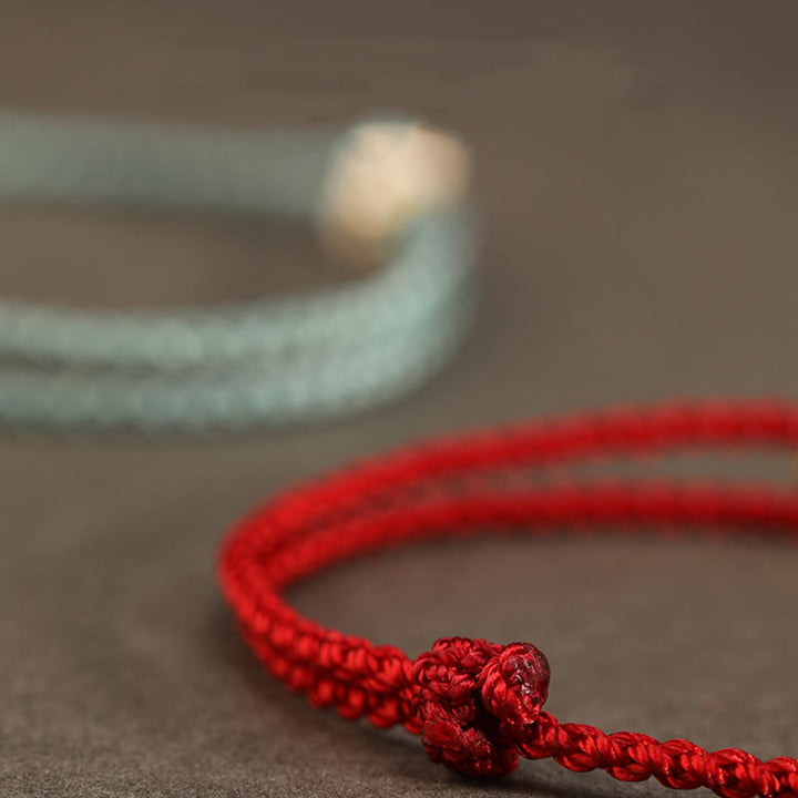 Buddha Stones999 ゴールド 蛇年 永遠のエンドレスノット インフィニティ ハンドメイド 幸運ブレスレット