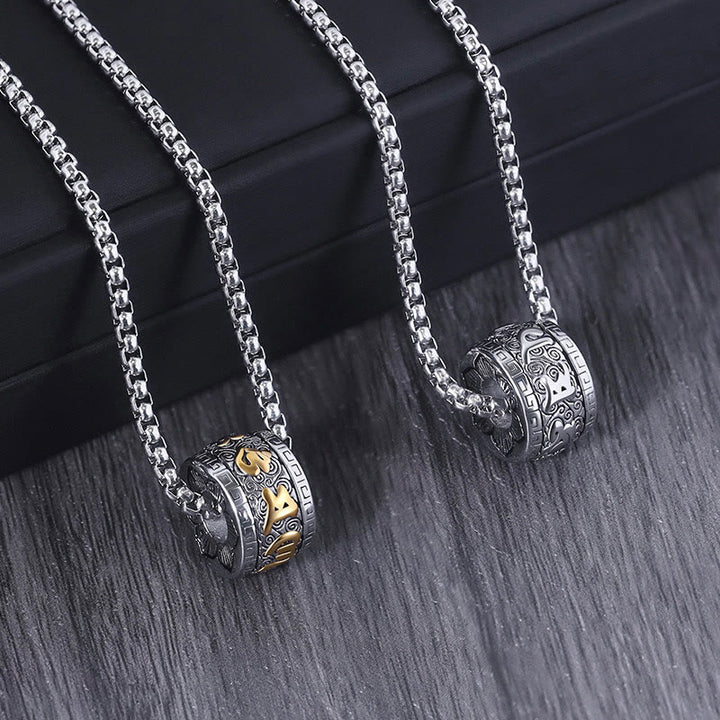 Buddha Stonesチベットオーム・マニ・パドメ・フムチタン鋼 平和ネックレス ペンダント - image 2