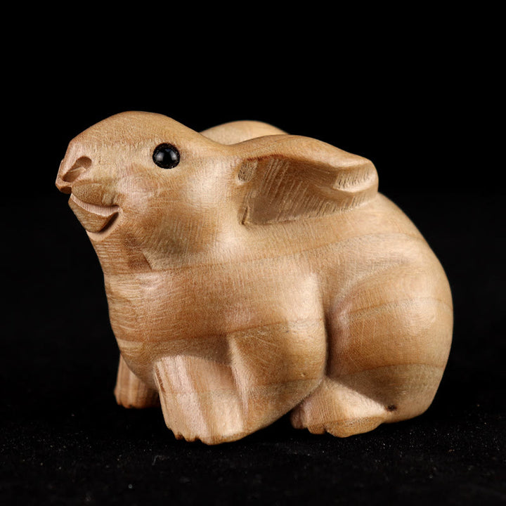 Buddha Stones年 十二支 福の字 桃の木 仏像 家の装飾 - うさぎ - 高さ11.5cm - image 17