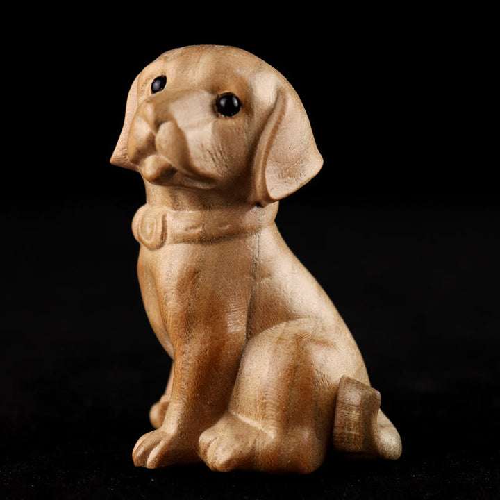 Buddha Stones年 十二支 福の字 桃の木 仏像 家の装飾 - 犬 - 高さ11.5cm - image 29