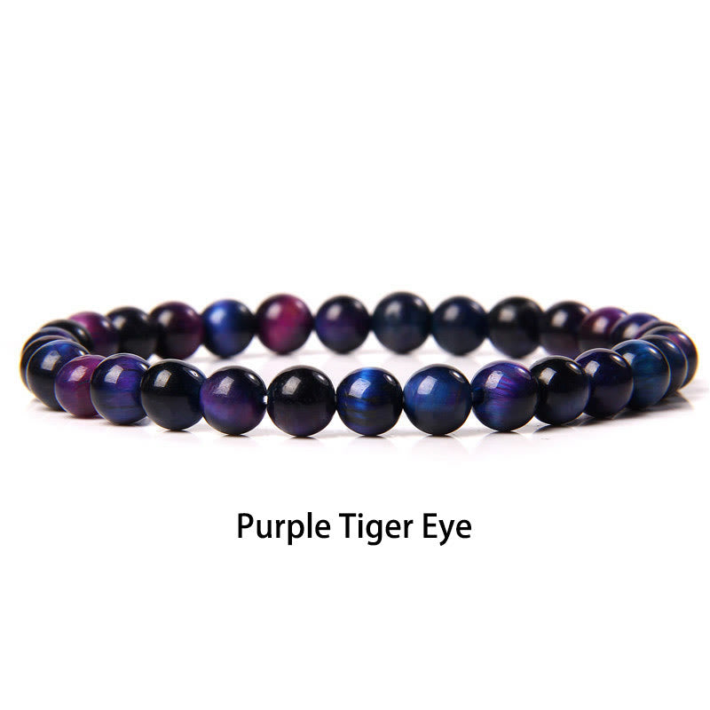 Buddha Stones6mm 各種石 クリスタル ブラック グリッター ストーン レッド タイガーアイ ビーズ 守護ブレスレット