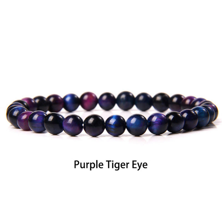 Buddha Stones6mm 各種石 クリスタル ブラック グリッター ストーン レッド タイガーアイ ビーズ 守護ブレスレット
