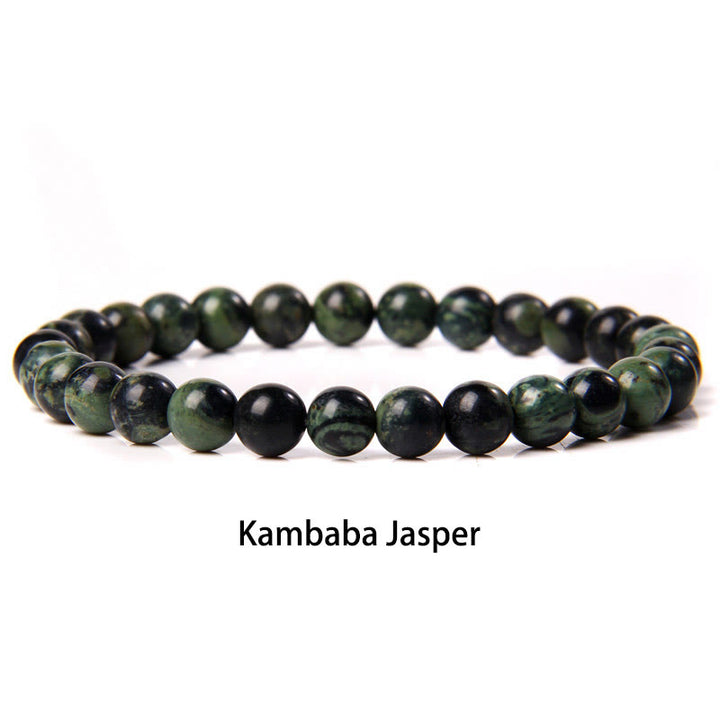 Buddha Stones6mm 各種石 クリスタル ブラック グリッター ストーン レッド タイガーアイ ビーズ 守護ブレスレット