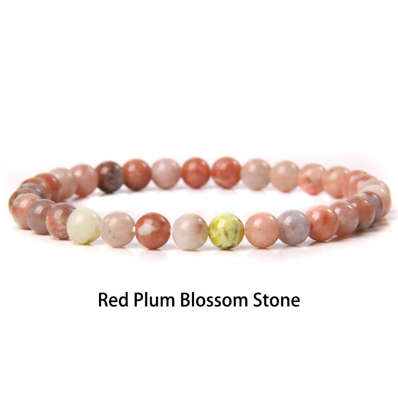 Buddha Stones6mm 各種石 クリスタル ブラック グリッター ストーン レッド タイガーアイ ビーズ 守護ブレスレット