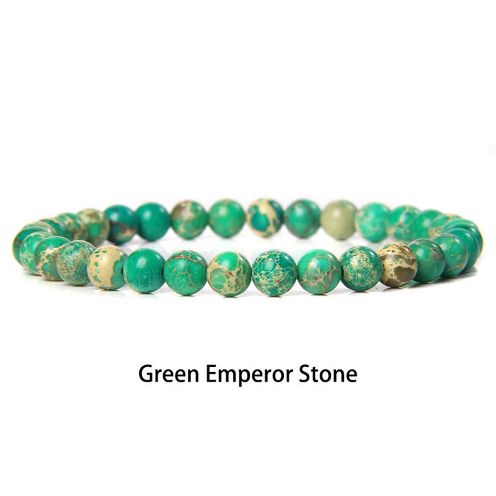 Buddha Stones6mm 各種石 クリスタル ブラック グリッター ストーン レッド タイガーアイ ビーズ 守護ブレスレット