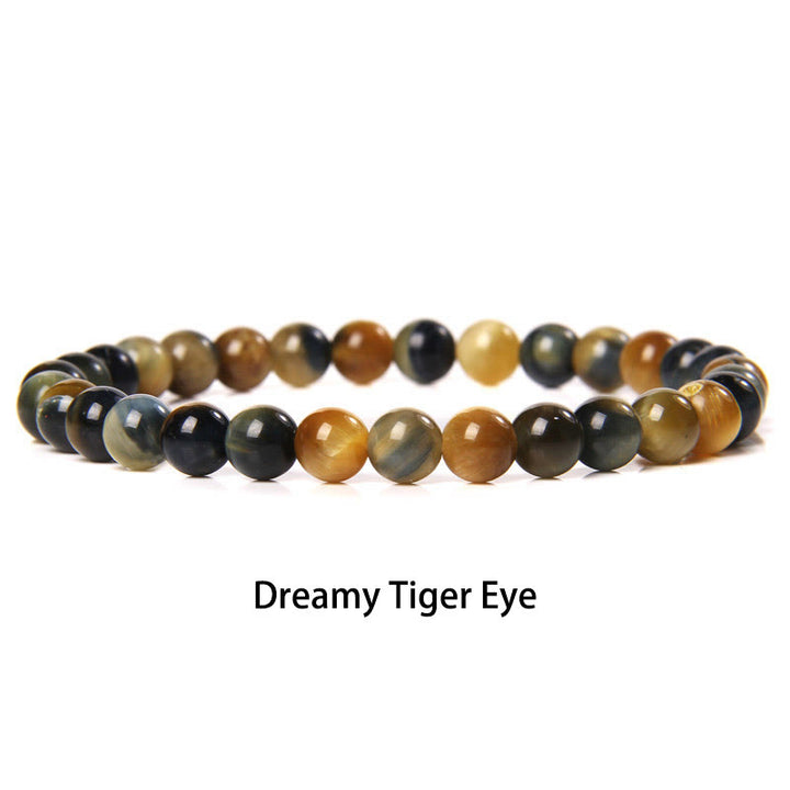 Buddha Stones6mm 各種石 クリスタル ブラック グリッター ストーン レッド タイガーアイ ビーズ 守護ブレスレット