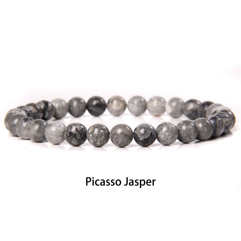 Buddha Stones6mm 各種石 クリスタル ブラック グリッター ストーン レッド タイガーアイ ビーズ 守護ブレスレット