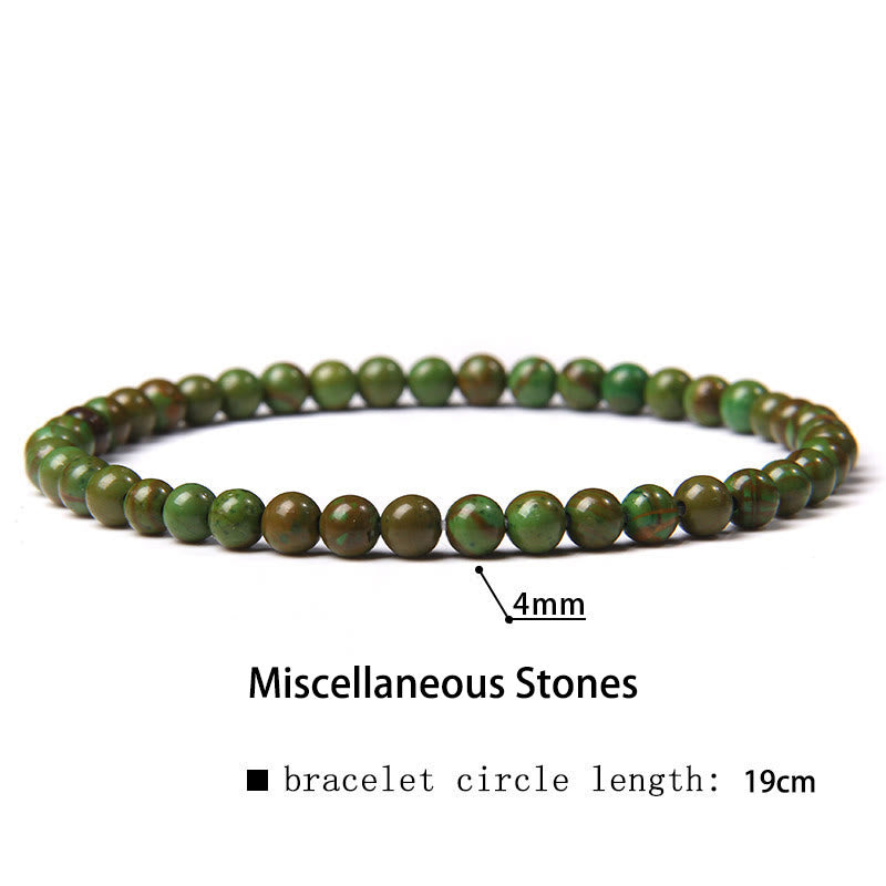 Buddha Stones4mm 各種ストーン クリスタル ミニビーズ ヒーリングブレスレット