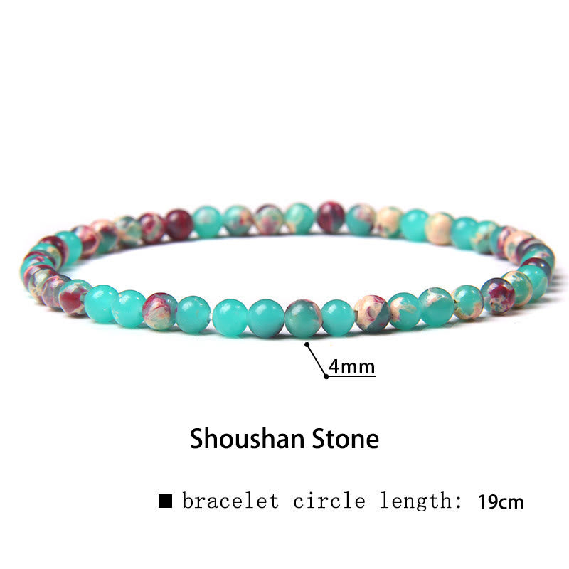 Buddha Stones4mm 各種ストーン クリスタル ミニビーズ ヒーリングブレスレット
