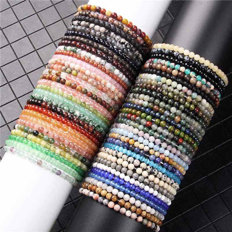 Buddha Stones4mm 各種ストーン クリスタル ミニビーズ ヒーリングブレスレット