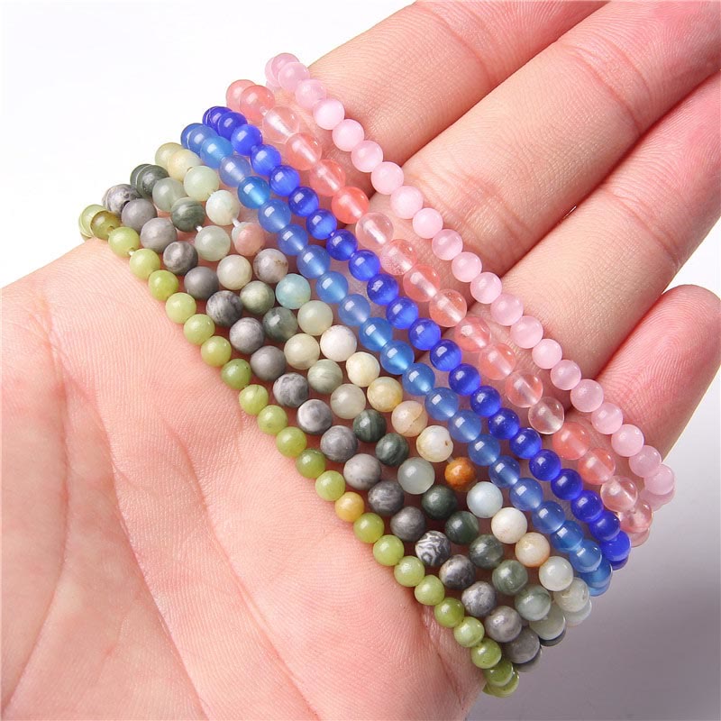 Buddha Stones4mm 各種ストーン クリスタル ミニビーズ ヒーリングブレスレット