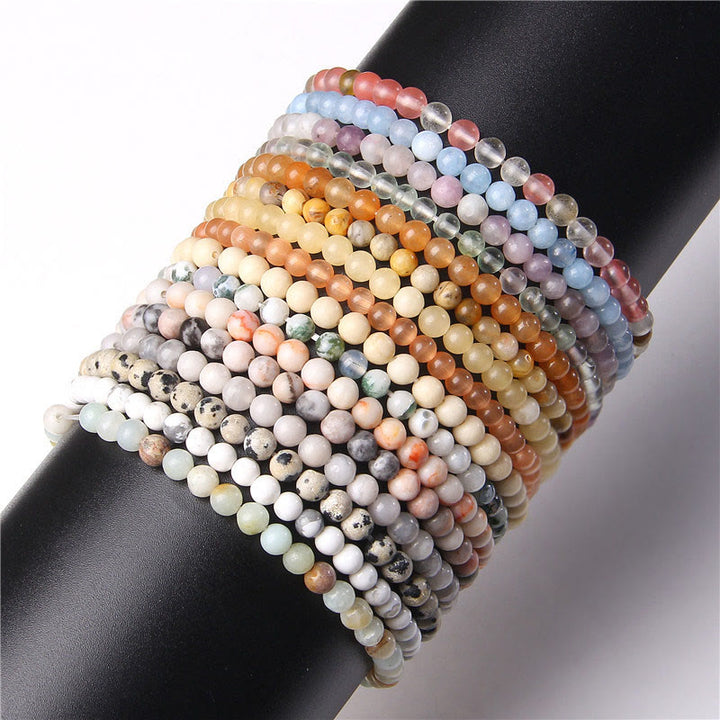 Buddha Stones4mm 各種ストーン クリスタル ミニビーズ ヒーリングブレスレット