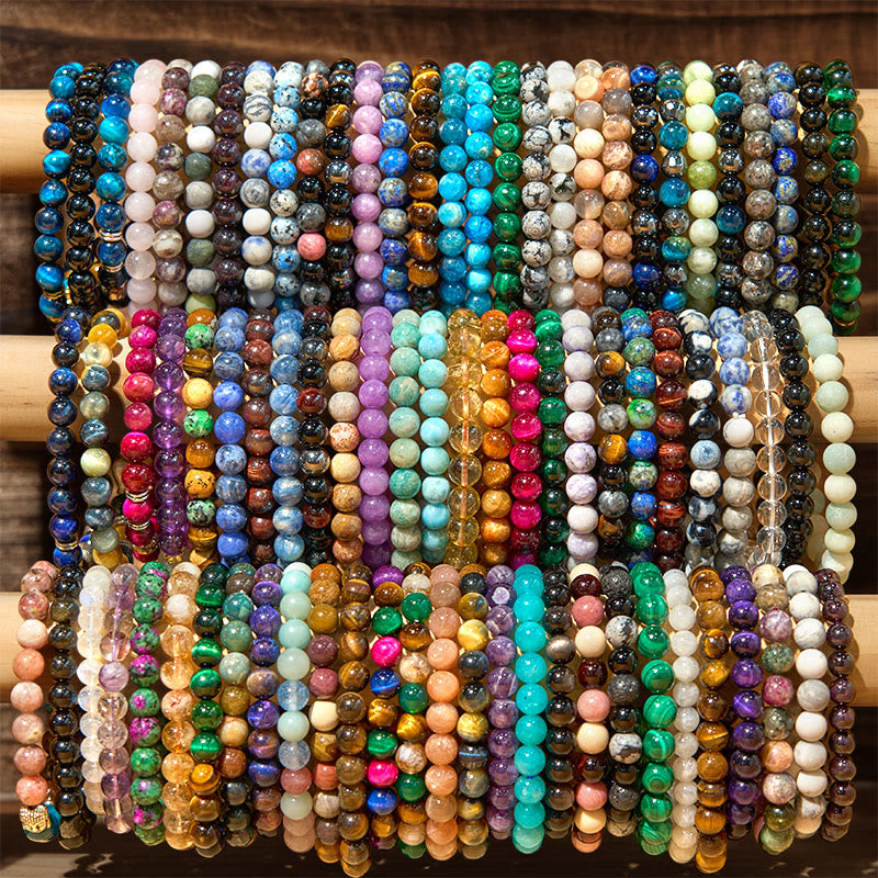 天然石 ガーネット マラカイト ラズライト ヘミモルファイト カーム ブレスレット 手首14~16cm 開運 守護 パワーストーン | 仏陀石 - image 0