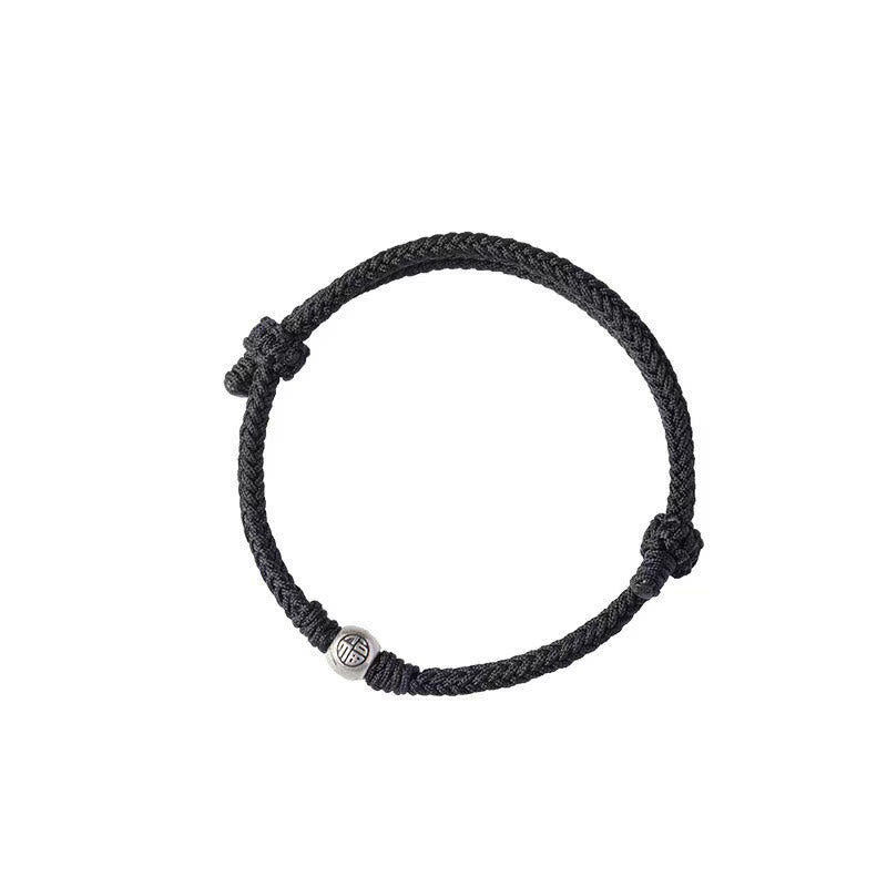 Buddha Stonesハンドメイドストリング 925 スターリングシルバー フービーズ編み込み幸運繁栄ブレスレット - image 13