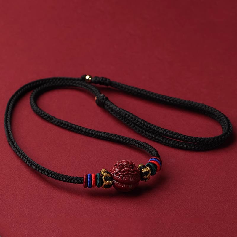 Buddha Stones辰砂 中国十二支 黒紐 祝福ネックレス ペンダント - 辰砂のドラゴン - image 21