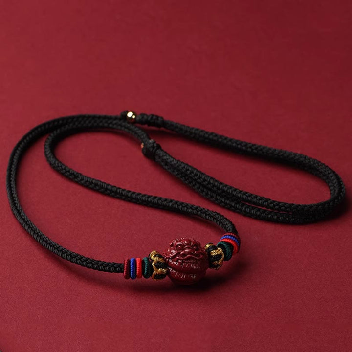 Buddha Stones辰砂 中国十二支 黒紐 祝福ネックレス ペンダント - 辰砂のドラゴン - image 21