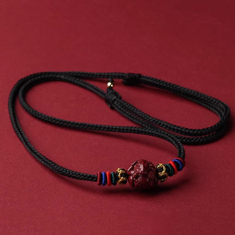 Buddha Stones辰砂 中国十二支 黒紐 祝福ネックレス ペンダント - 辰砂犬 - image 27