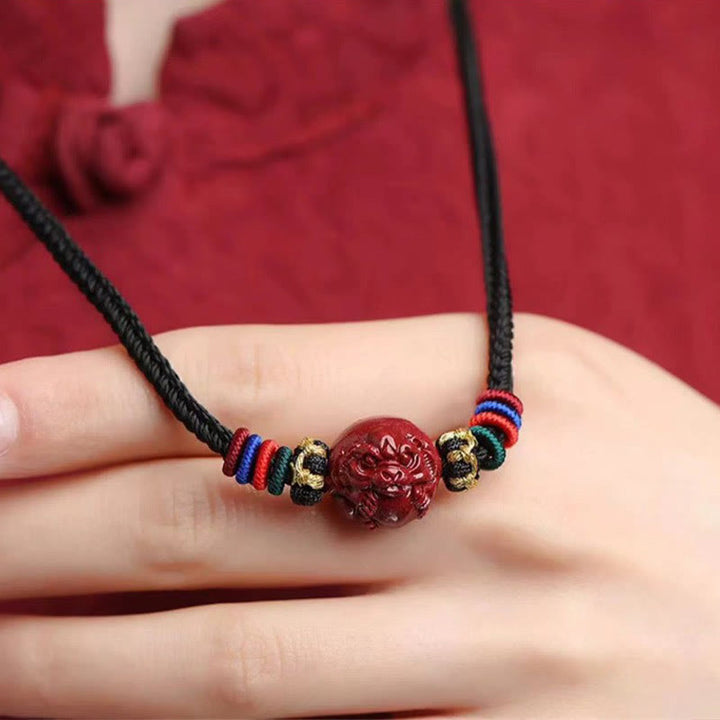 Buddha Stones辰砂 中国十二支 黒紐 祝福ネックレス ペンダント - image 12