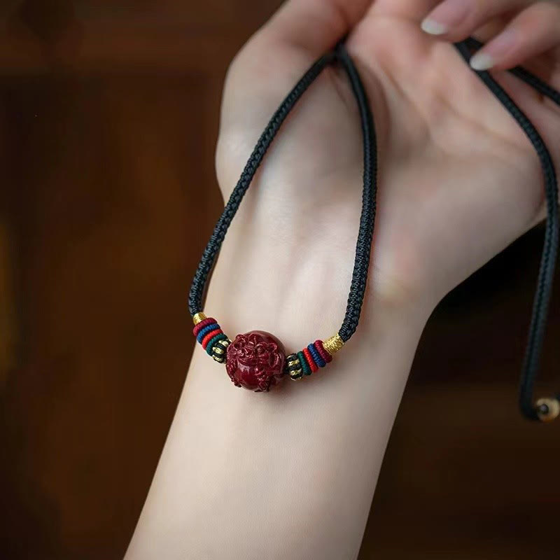 Buddha Stones辰砂 中国十二支 黒紐 祝福ネックレス ペンダント - image 29