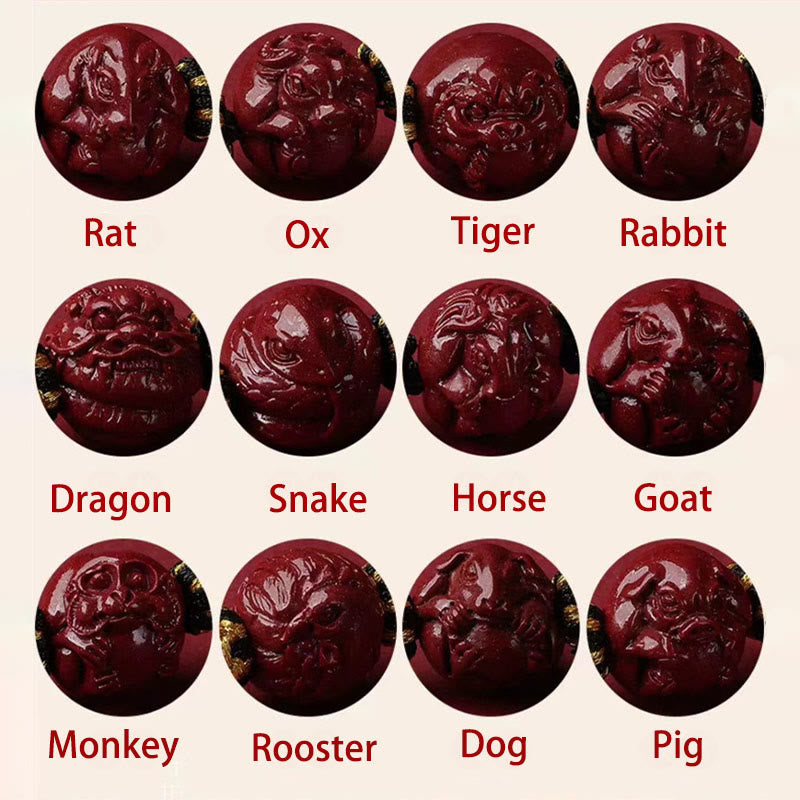 Buddha Stones辰砂 中国十二支 黒紐 祝福ネックレス ペンダント - image 2