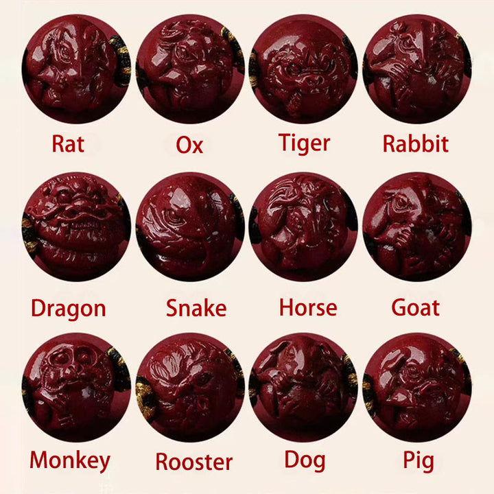 Buddha Stones辰砂 中国十二支 黒紐 祝福ネックレス ペンダント - image 2