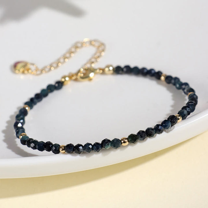Buddha Stonesインディコライト トルマリン 銅ビーズ 知恵のブレスレット