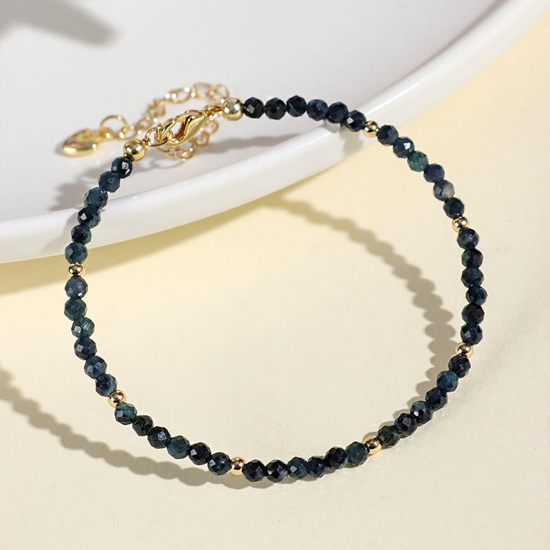 Buddha Stonesインディコライト トルマリン 銅ビーズ 知恵のブレスレット