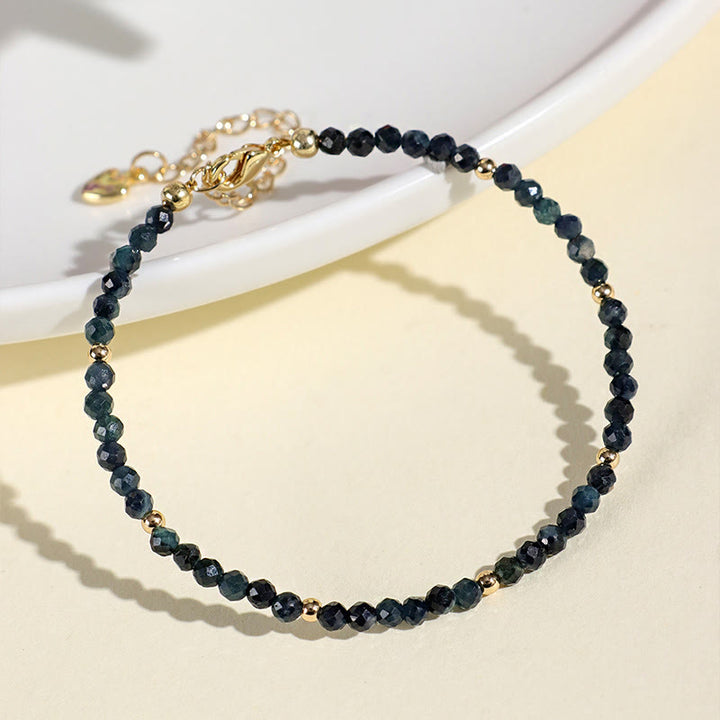 Buddha Stonesインディコライト トルマリン 銅ビーズ 知恵のブレスレット