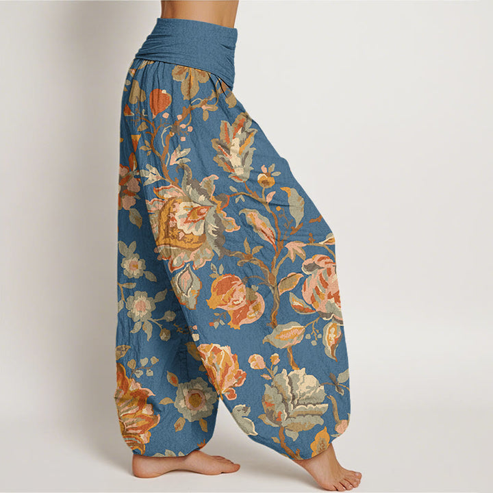 Buddha Stonesカジュアル ブルーミングフラワー つぼみデザイン レディース 伸縮性ウエスト ハーレムパンツ - image 10