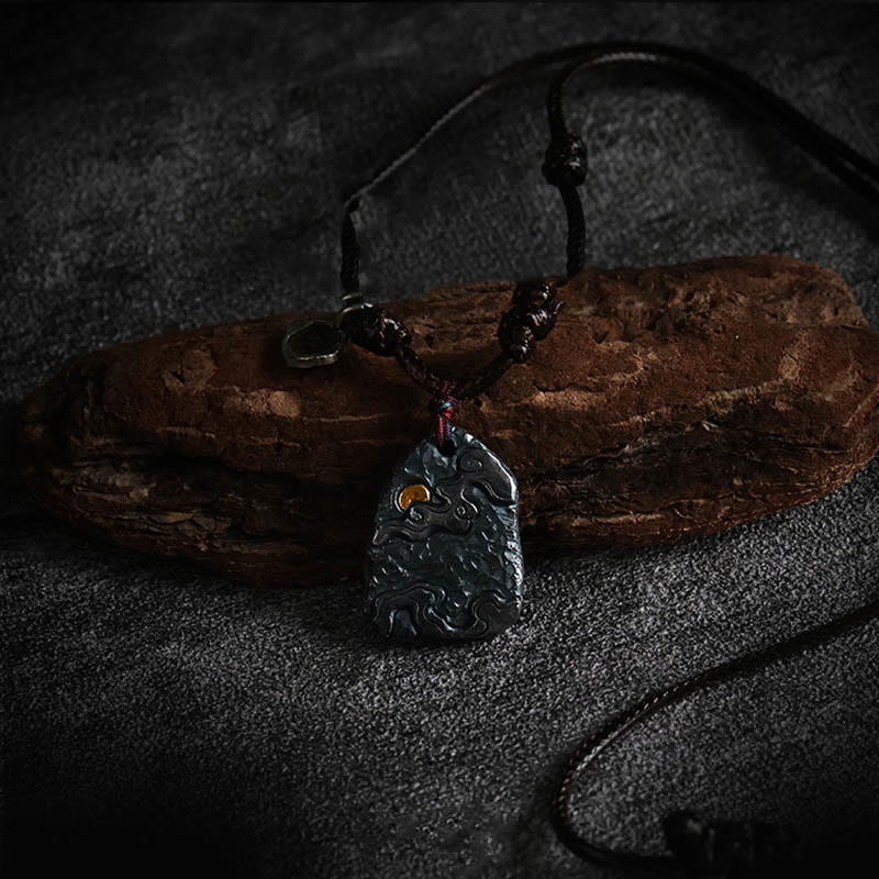 Buddha Stones999スターリングシルバー 24Kゴールド 吉兆雲守護ネックレスペンダント