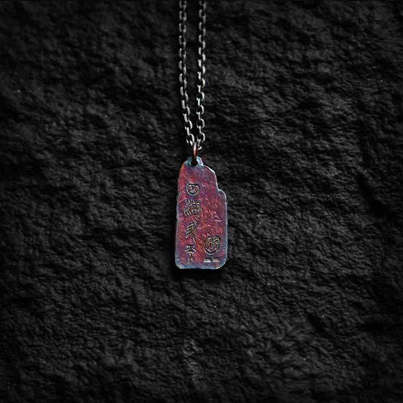 Buddha Stones999スターリングシルバー 24Kゴールド ウェーブ サンバランス ネックレス ペンダント