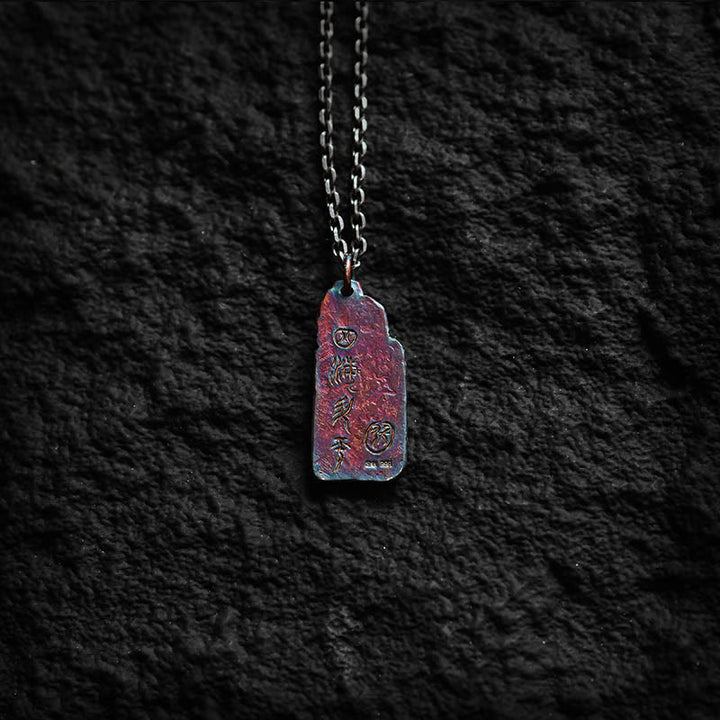 Buddha Stones999スターリングシルバー 24Kゴールド ウェーブ サンバランス ネックレス ペンダント