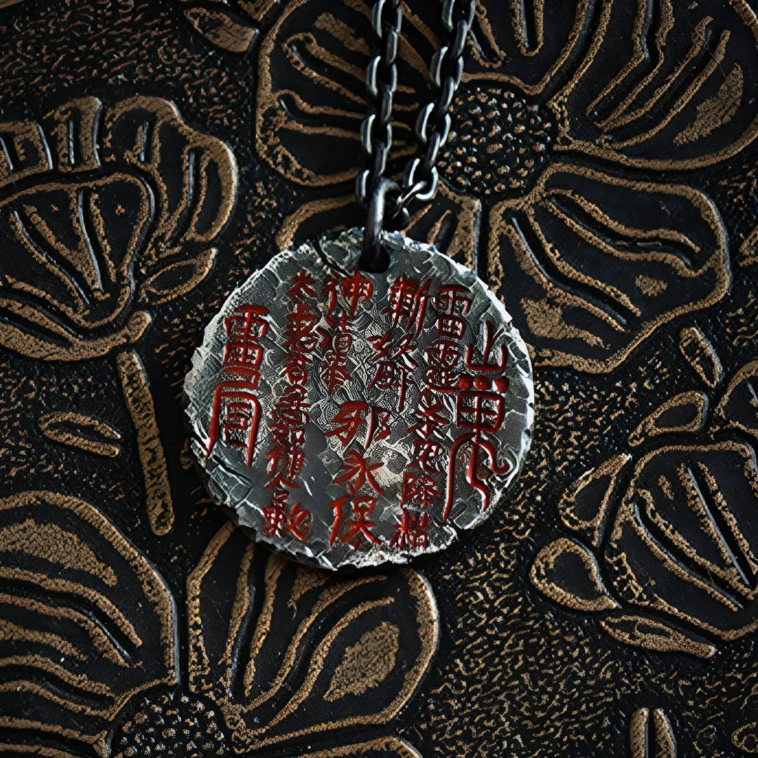 Buddha Stones999スターリングシルバー 24Kゴールド 八卦太極陰陽デザイン 山の幽霊 お金を使う ハーモニーネックレス ペンダント - image 10