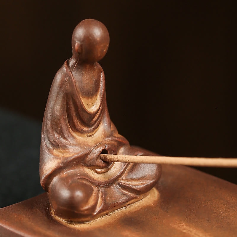 Buddha Stones漁師 漁船 竹製 仏手 蓮 スピリチュアルヒーリング 陶器 スティック 香炉 装飾