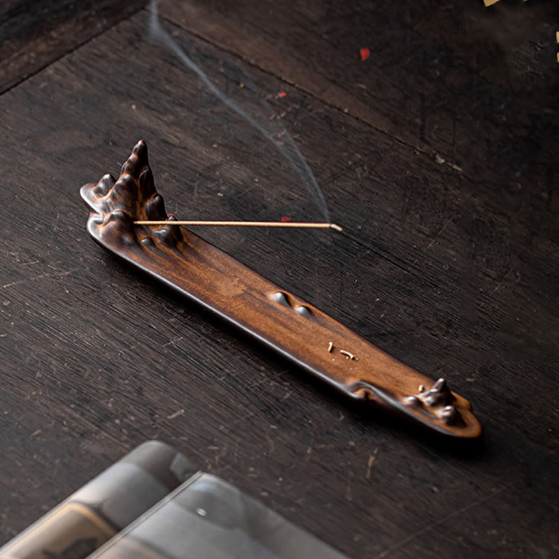 Buddha Stonesボートデザインスピリチュアルヒーリングセラミックスティック香炉装飾 - image 1