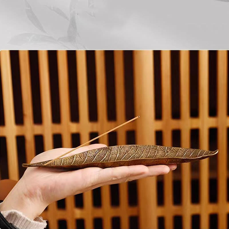 Buddha Stones合金製東洋葉癒し香炉装飾