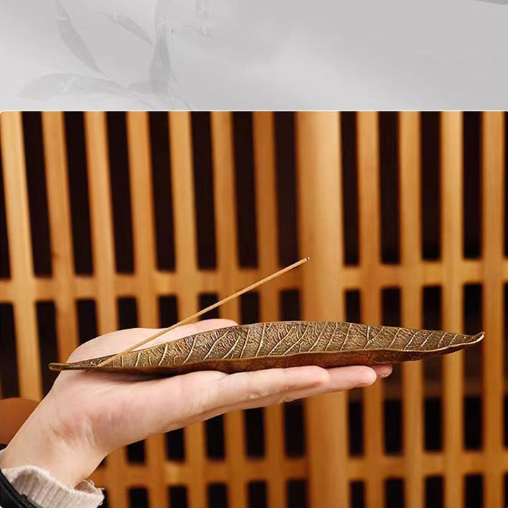 Buddha Stones合金製東洋葉癒し香炉装飾
