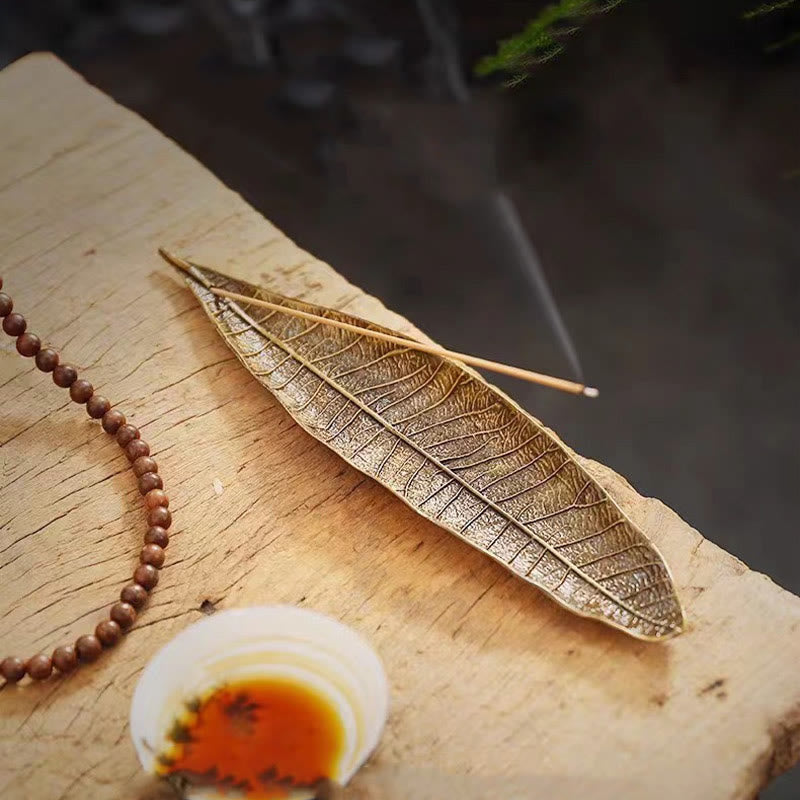 Buddha Stones合金製東洋葉癒し香炉装飾