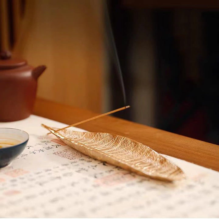 Buddha Stones合金製東洋葉癒し香炉装飾 - image 7